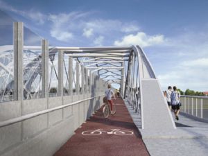 Projekt kolejowo-pieszo-rowerowej przeprawy przez Wisłę w Krakowie prawie gotowy