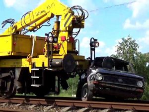 Symulowano wypadek na strzeżonym przejeździe kolejowym