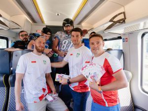 Sportowcy promowali The World Games 2017 w pociągu Kolei Dolnośląskich