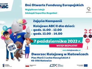 Lekcja bezpieczeństwa z Rogatkiem w Katowicach w ramach Dni Otwartych Funduszy Europejskich.