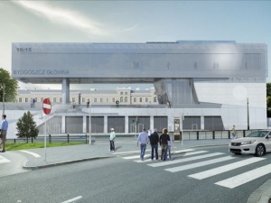 Futurystyczny projekt dworca w Bydgoszczy