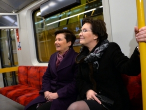 Premier Ewa Kopacz przejechała się II linią metra