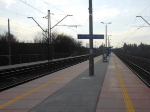 Nowy peron na stacji w Miechowie