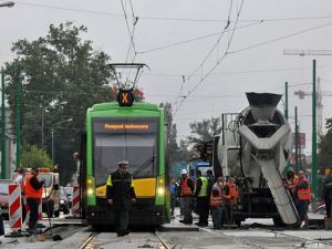 Testy torowiska tramwajowego w Poznaniu