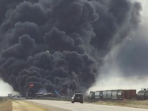 Katastrofa kolejowa w Kanadzie. Wagony stanęły w ogniu