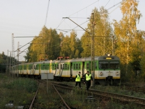 Wykolejenie pociągu KM z Warszawy do Radomia