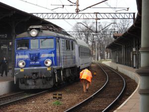 Pożar lokomotywy w składzie TLK "Halny" na stacji Opole Główne.