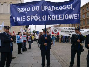 Sobotnie protesty związków w Warszawie [GALERIA + VIDEO]