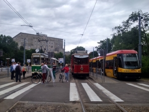 Wystawa zabytkowych tramwajów w Warszawie