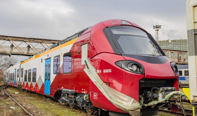 Pierwszy Alstom Coradia Stream wyprodukowany w Chorzowie dla kolei rumuńskich dotarł na miejsce.