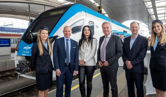 ÖBB i SZ świętowały pierwszy przejazd pociągu Stadlera Flirt między Austrią a Słowenią