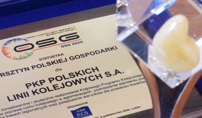 PKP Polskie Linie Kolejowe S.A. nagrodzone 
