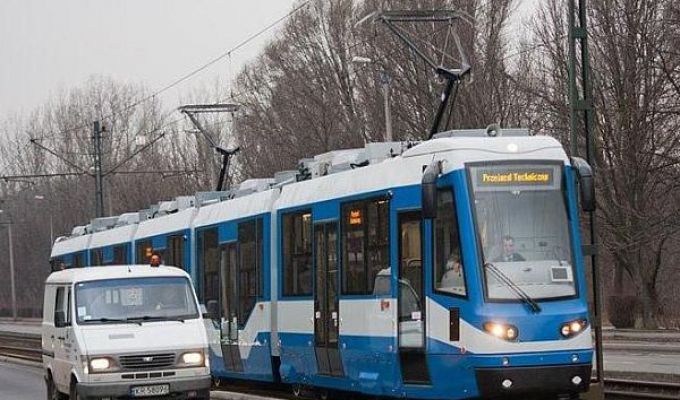 Najdłuższy tramwaj w Polsce zaliczył awarię