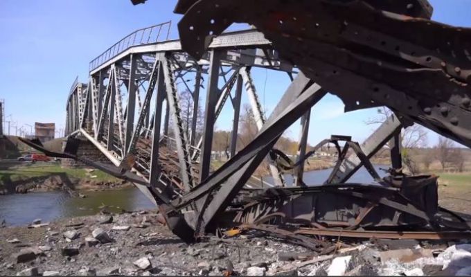 Most kolejowy w Irpieniu zostanie odbudowany w ciągu miesiąca