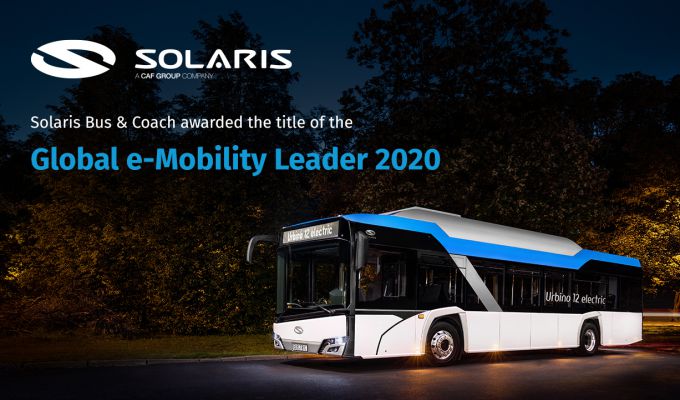 Solaris wyróżniony nagrodą Światowego Lidera Elektromobilności 