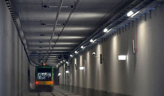 Nietypowi goście w tunelu tramwajowym w Poznaniu